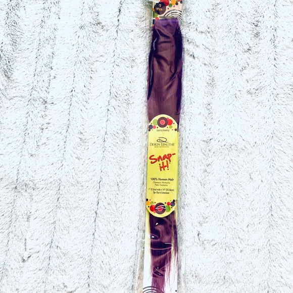 Purple hair extension clip ins, real human hair, 14 inches - Picture 4 of 5